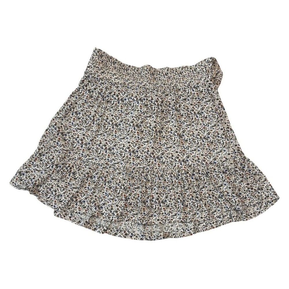 Madewell Womens Floral Tiered Knee Skirt Lightweight Tie Waist Size L Feminine - Picture 4 of 7